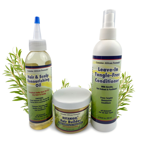 Tangle Free Conditioner 8oz/Renourishing Oil 6oz/Hair Builder 4oz