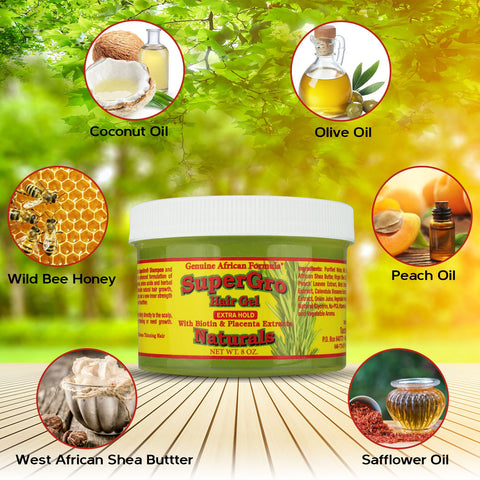 SuperGrow Hair Gel Extra Hold 8oz