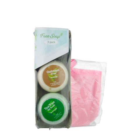 Face Soap BOT Variety Pack 2oz (3 Pieces)  Regular price $5.99 African Black Soap Oatmeal Soap Tea Tree Soap