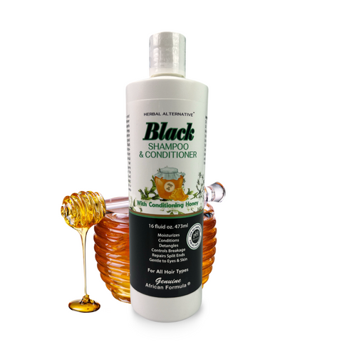 Black Shampoo & Conditioner with Honey 16oz