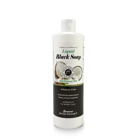Liquid Black Soap with Coconut Milk 16oz