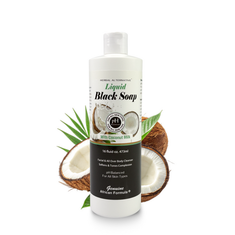 Liquid Black Soap with Coconut Milk 16oz