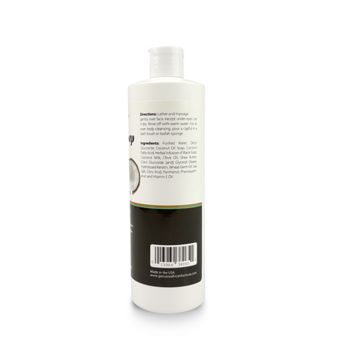 Liquid Black Soap with Coconut Milk 16oz
