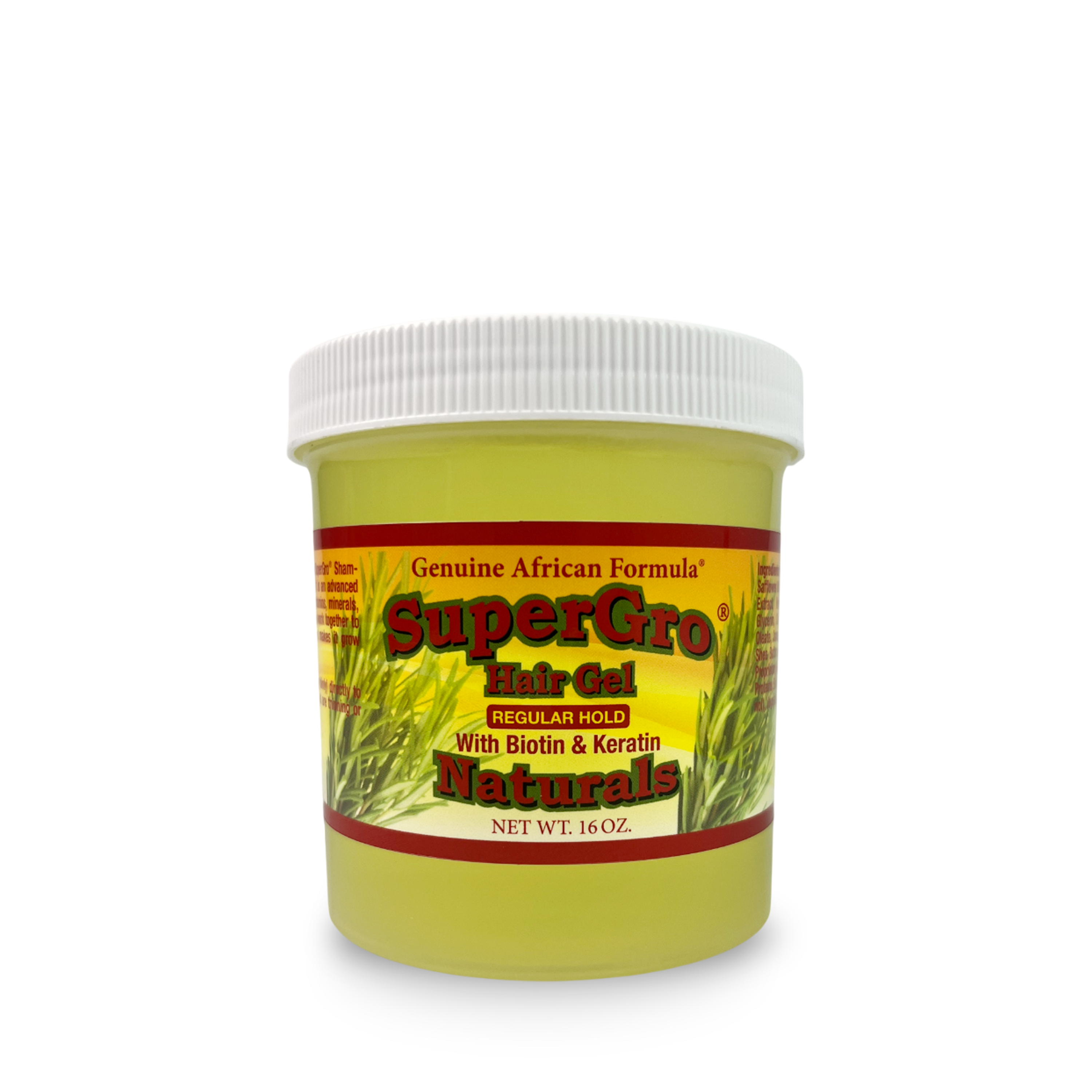 SuperGrow Hair Gel Regular Hold 16 oz– Genuineafricanformula