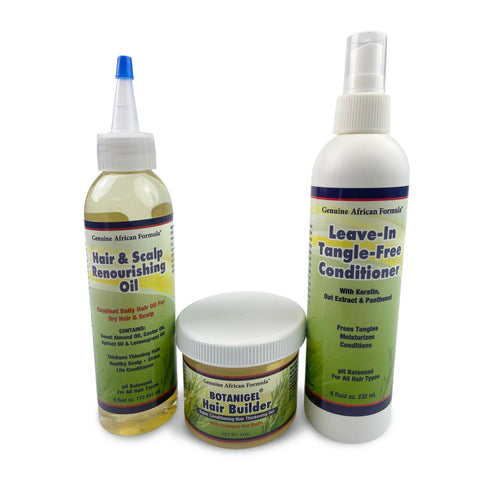 Tangle Free Conditioner 8oz/Renourishing Oil 6oz/Hair Builder 4oz