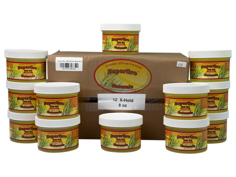 SuperGrow Hair Gel Extra Hold 8oz case (12 pieces)